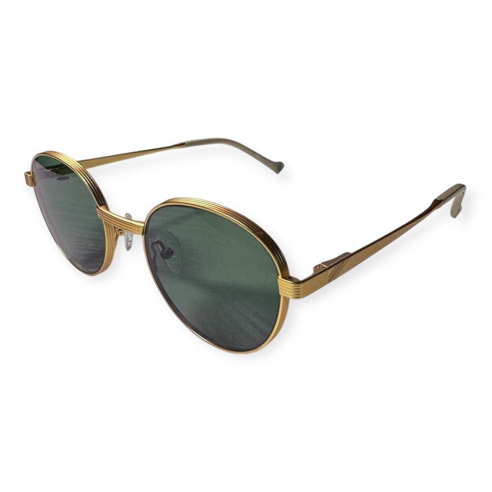 Zenni Retro Full-Frame‎ Round Fashion Eyeglasses Gold Gray